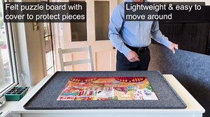 2000 Piece Felt Puzzle Board with Cover Felt Board for Easy Puzzle Flipping