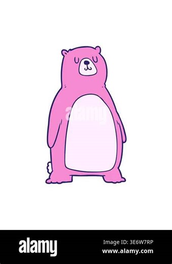 pixelize effect animation of cartoon polar bear