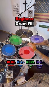 This is a great first drum fill for new drummers.� This simple drum fill helps build control and timing without overthinking. Start slow, lock it in, then use it inside your grooves as confidence improves.� Small fills like this make a big difference when practiced consistently.� #BeginnerDrummers #DrumFill #DrumLessons #DrumPractice #LearnDrums #DrummingBasics101 | Drumming Basics 101