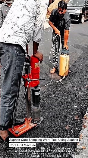 Asphalt Core Sampling Work Tool Using Asphalt Core Drill Machine #worktool