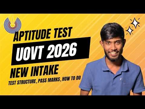 UoVT යෝග්‍යතා පරීක්ෂණය 2026 | General Knowledge Test