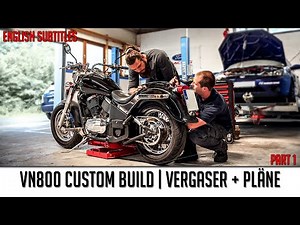 KAWASAKI VN800 Custom Bike | Buildplans, backfire + carburetor remove | ENGLISH SUBTITLES
