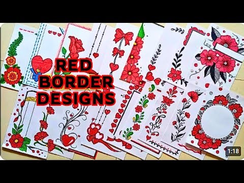 50 Red Border designs for project work|Project work border design|Assignment front page border