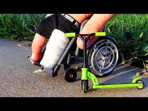 Finger Scooter broke his leg | Tech Deck Build-A-Park World Tour | Pro Fingerscooter Tricks