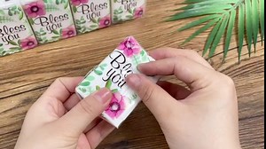 Colarr 120 Pack Travel Size Tissue Packs Bulk 3 Ply Bless You Single Tissue Packs Facial Mini Pocket Individual Tissues for Church Wedding Party Gift Homeless 7 Sheets Per Pack(Floral)