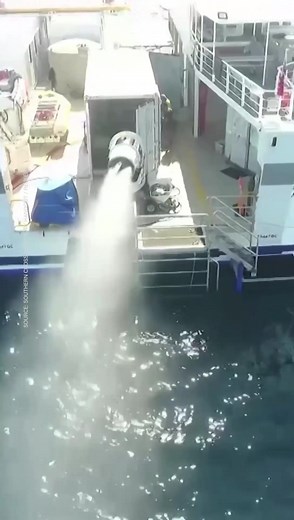 Scientists are using "cloud brightening," a process where sea water particles are sprayed into the air to thicken existing clouds, to reduce sunlight over the Great Barrier Reef, and help prevent coral bleaching ☁️ | Seeker Media