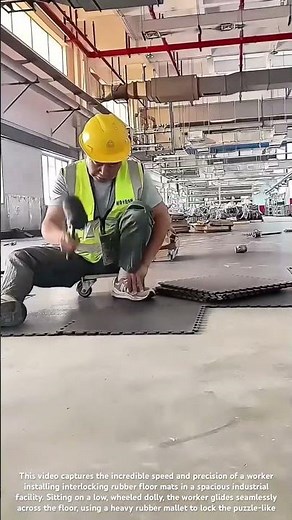 Rapid Floor Installation: Mastering the Interlocking Mat Technique #shorts