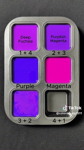 Creating the Fuchsia Color: Mixing Purple and Magenta