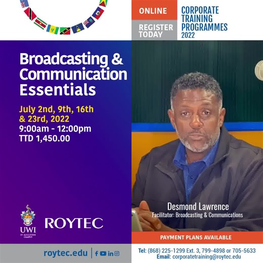 UWI-ROYTEC offers undergraduate and postgraduate degree programmes in business management, teacher education, information technology, and entrepreneurship. We are the premier corporate training institution for professional development training. | ROYTEC