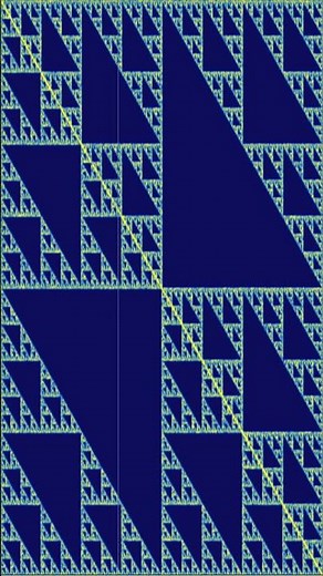 Sierpinski triangle across the audio spectrum #synth #electronicmusic #spectral #livecoding