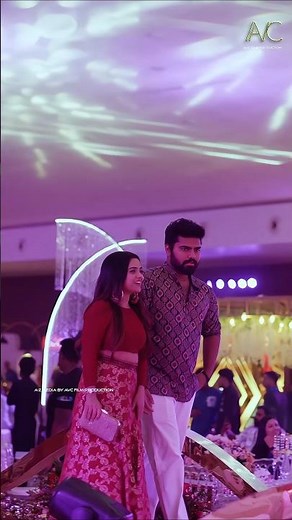 Aarati podi & Robin Radhakrishnan At Arya badayi SibinBenjamin wedding reception #robinradhakrishnan