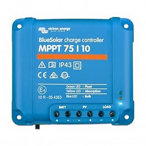 Victron Energy BlueSolar MPPT Solar Charge Controller - Charge Controllers for Solar Panels - 75V, 10 amp, 12/24-Volt
