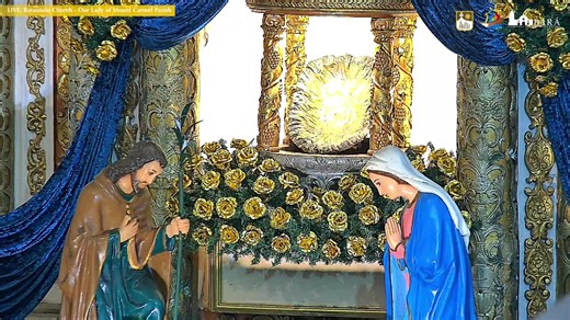 #𝗠𝗜𝗦𝗔𝗗𝗘𝗚𝗔𝗟𝗟𝗢𝗦𝗔𝗕𝗔𝗥𝗔 Live mula sa Parokya ng Nuestra Señora del Carmen - Simbahan ng Barasoain | 04:30 N.U. Ikalimang Araw ng Misa de Gallo Mass Presider: Rev. Msgr. Domingo M. Salonga, SThL, P.C. - Parish Priest "Ako'y alipin ng Panginoon. Manyari sa akin ang iyong sinabi." (Lk.1:38) Unang Pagbasa: Propeta Isaias 7:10-14 Salmong Tugunan: Salmo 24 - Ang Panginoo'y darating S'ya'y dakilang Hari natin! Mabuting Balita: San Lucas 1:26-38 Panalangin ng Bayan: Kasama ni Maria aming Ina