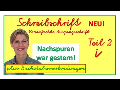 Schreibschrift Teil 2 i - Schreibkurs vereinfachte Ausgangsschrift