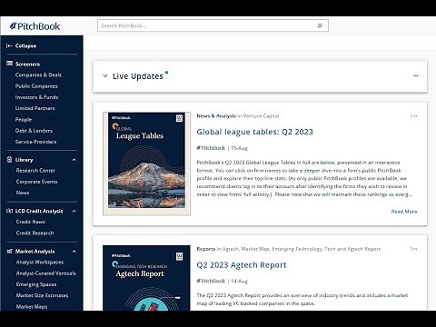 Using PitchBook (2023)