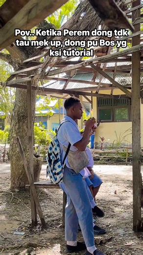 Pov.. Ketika Perem dong tdk tau mek up, dong pu Bos yg ksi tutorial | Kaka Cel