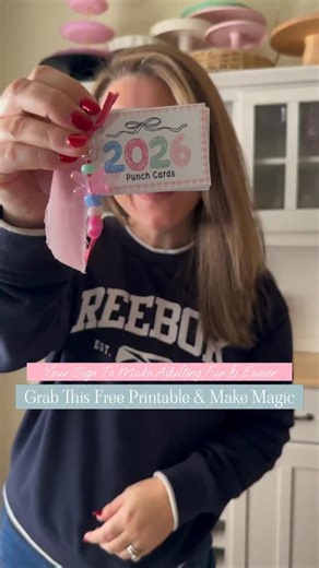 Comment CARD and I’ll send over two versions of the punch cards (1 with mine and 1 blank to add your own.) I can’t draw at all so I designed these in Canva. Also highly recommend adding charms to your punch card booklet 😉 Here are the ones I created: Writing in my journal No spend weekends Random acts of kindness Print a photo and display it Self care days Adventure date nights Make something Send a card to someone Drink a bottle of water Read a book Little wins. Tiny victories. Cute adorable c