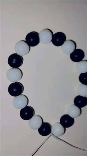 Cute Panda Charm Black & White Beaded Bracelet 🖤🐼🤍 #beadsbyarpita