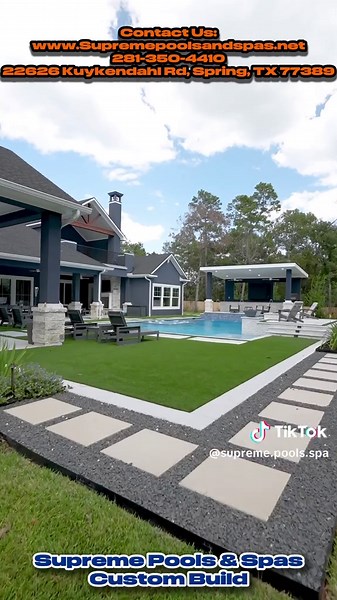 🔥 Custom design. Flawless execution. 👏 Another hit from BJ! Supreme Pools & Spas has lead outdoor living spaces since 1981 🗓️ 🏊 Pools & spas? Outdoor kitchens? Pergolas? We do it all here ✅ Second to none when it comes to design, craftsmanship and customer service. Ready to transform your backyard⁉️Contact us now‼️ 📞 281-350-4410 📍 22626 Kuykendahl Rd, Spring, Tx 77389