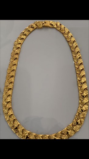 GOLD BLOCK LINK CHAIN ⚖️73g , 20” long, 5/8 width #blocklinkchain #cubanlink #workmanship 🇹🇹