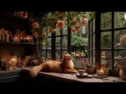 March Spring Jazz & Relaxing Rain Sounds | Cozy Window Ambience with Soft Jazz for Work and Study