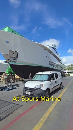 Who parked that van there.... . . . #fishingboat #goat #sunny #charterboat #palmbeach #shipping #powerboat #sailboat #crabbing #diving #saltlife #rope #sea #travel #engines #seals #military #commercial #private #ships