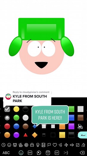 Discover the Fun World of Kyle from South Park Emoji Art!