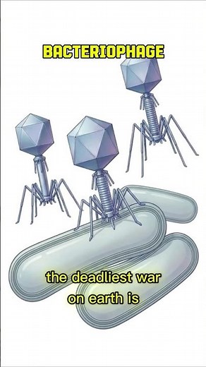 The Microscopic "Alien" War Raging on Earth Right Now ⚔️ #bacteriophage #science #biotech #biology