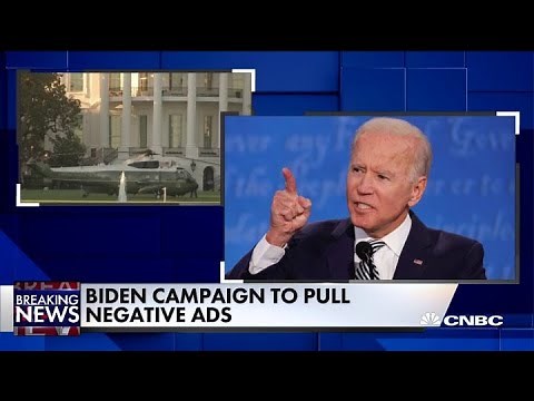 Former Vice President Joe Biden pulls all negative campaign ads