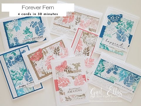 Week 4 - Online Card Class with Gail - Blue Rose Paper Treasures
