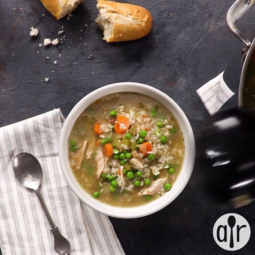 "This easy and delicious turkey soup is made using leftovers from Thanksgiving or Christmas dinner. I usually make cornbread muffins to serve with it." Day-After-Thanksgiving Turkey Carcass Soup: https://trib.al/deCaLDv | Allrecipes