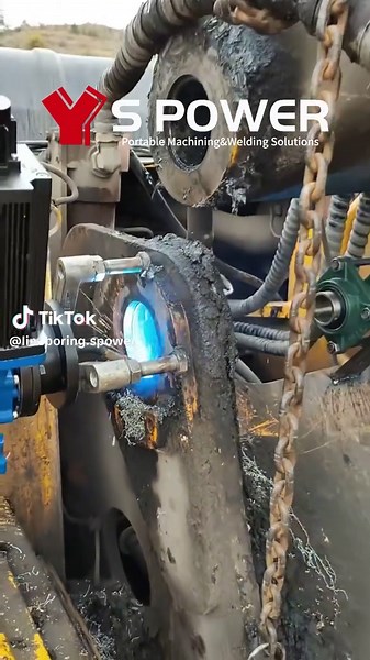 Line Boring And Welding Machine-S POWER #machine #excavator #mechanic #welding #portablelineboring #lineboring #heavyequipment #heavyequipmentoperator #machinist #onsitemachining #engineering #boringmachines