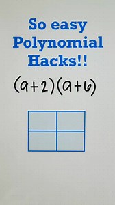 So Easy Polynomial Hacks! ✅💯 Don't forget to follow for more videos. Thank you po. #math #mathematics #mathtricks #MathTricksTutorial #maths #mathtrick #mathtutorial #basicmath #basicmathreview #viral #trending #educational #mathshortcut #mathhacks #tutorial #lovemath #mathematicstutorial #mathreview #reels #reelsvideo #reelsviral #reelsfb #fyp #foryou | Math Tricks Tutorial