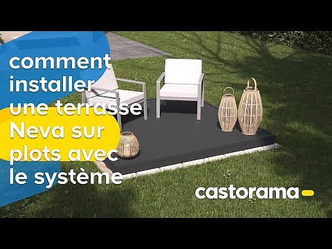 Comment installer facilement une terrasse Neva sur plots avec le système Easyclip - Castorama