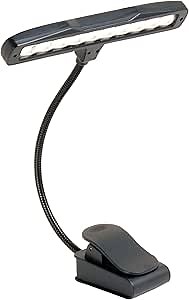 On-Stage LED510 Clip-On LED Orchestra Light (Sheet-Music-Stand Lighting, Tabletop Base, Adjustable Gooseneck, High- and Low-Intensity Modes, Portable Lamp, DJ, FOH, AC Adapter or Battery Powered)