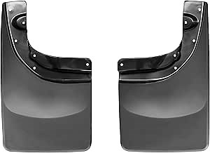 WeatherTech Custom No Drill Splash Guard MudFlaps for Toyota Tacoma, Tacoma - Rear Pair (120033), Black