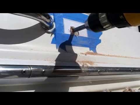 Transom trim switch install 3-21-12