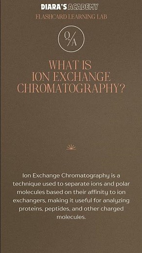 What is Ion Exchange Chromatography? @Diarasacademy