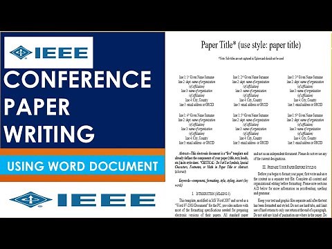 how to write an ieee paper using word