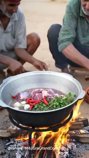 Two Grandpas Cook Spicy Camel Meat Stew #food