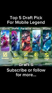 35K views · 10K reactions | Tip for mobile legend Top 5 Draft Pick #mobilelegends #mlbb #fyp #foryoupage #mobilelegendsbangbang #mlbbcreatorcamp #mlbbguide #mlbbtiktok | Yama Hades | Facebook