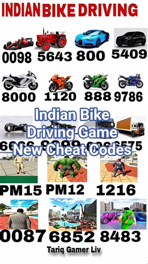 Real code 💥 Indian bike driving 3d all new cheat code update + plugin cheat code