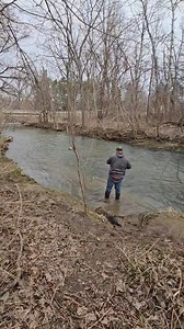 Nice Spring Steelhead took me for a ride!! I only fell once 🤣🤣🎣🎣 | Big boy fishing