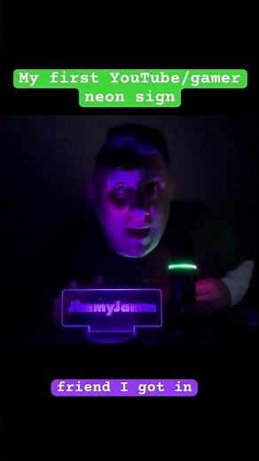 my first “gamer neon sign” #unboxing #retrogaming #lightup #strobelight #gamertag #neonsign