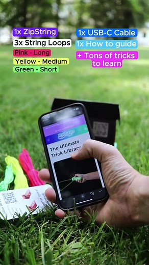 ZipString Original - As Seen on Shark Tank - Classic Rope Launcher Toy, Perfect for Kids & Adults - Fly a String Loop in The Air for Endless Tricks & Fun, Wonderment Awaits, Rock'it Red