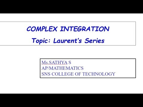 Laurent Series | Complex Analysis and Laplace Transforms | SNS Institutions