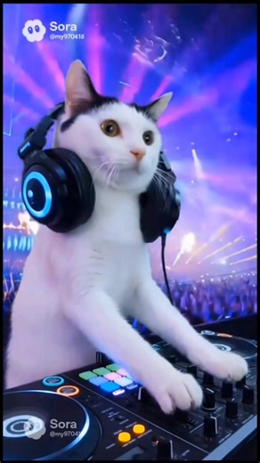 DJ Cat#貓咪 #可愛 #萌寵 #party