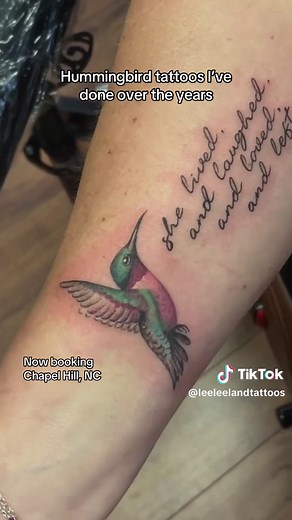 Hummingbird Tattoos: Now Booking in Chapel Hill, NC