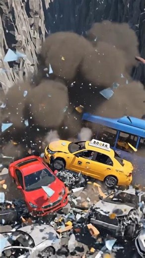 Cars & Buses Falling Crash - BeamNG.drive