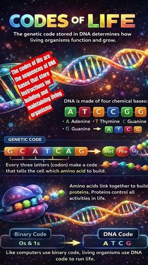 What are the codes of life #biology #scienceexplained #atgc #genetics